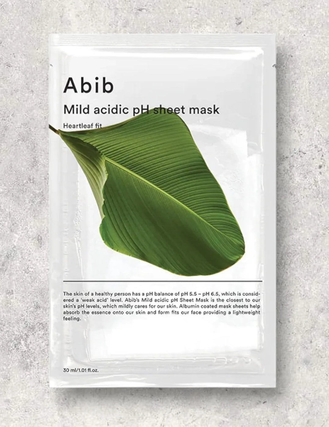 Abib - Heartleaf Fit Mild Acidic pH Sheet Mask 30 ml (Pack of 10)